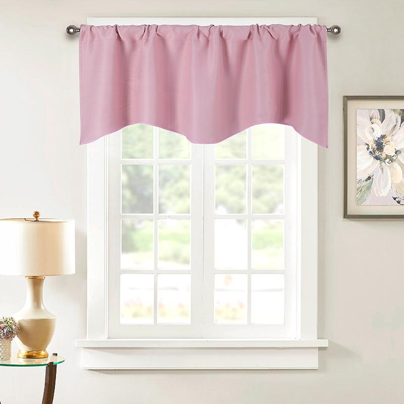 Blackout Valance Curtain High Density Polyester Solid Color Window Treatment Room Darkening Pelmet Modern Header for Windows and Doors