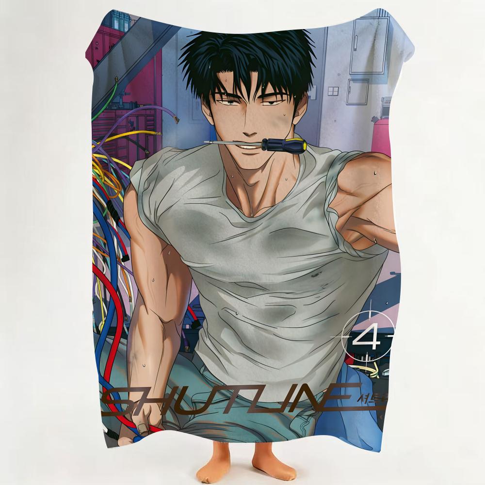 

Comic S ShutLine Throw Flannel Throw Blanket Suitable for Sofa Living Room Bedroom 75cmx90cm