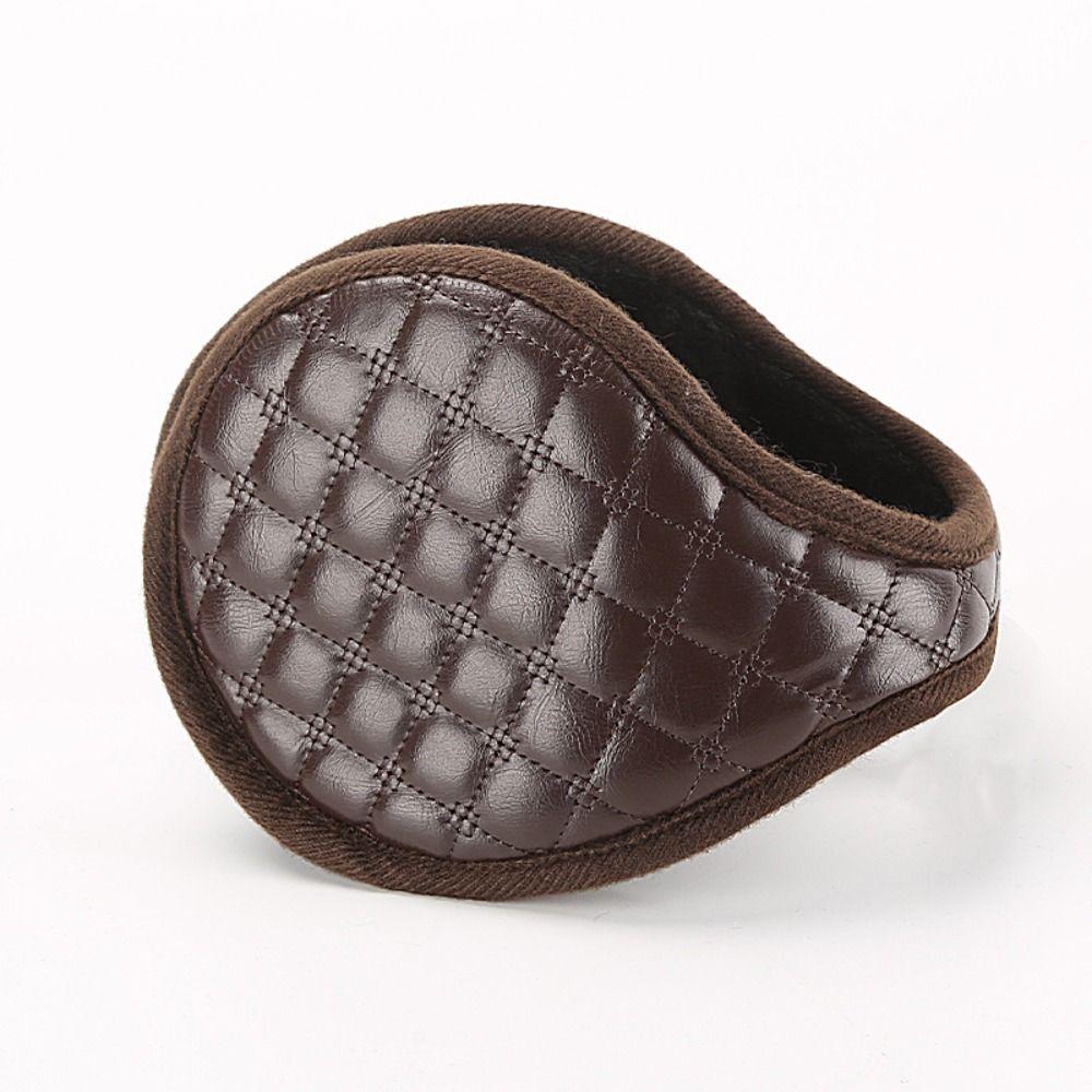 Keep Warmer Plaid Pure Color Blank Winter Ear Cover Plush Earmuffs Men Ear Cover Women Earmuffs