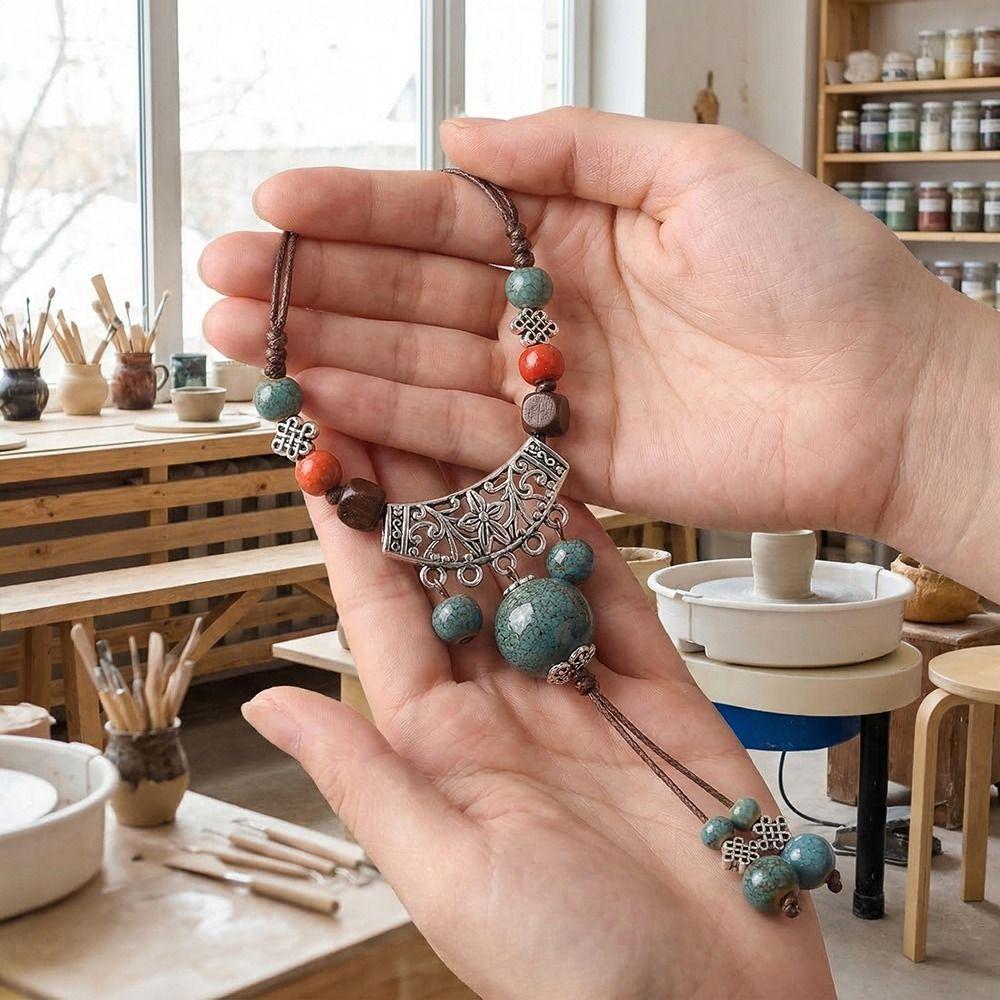 Does Not Fade Ceramic Necklace Light Luxury Women's Pendant Jewelry  Women's Accessories