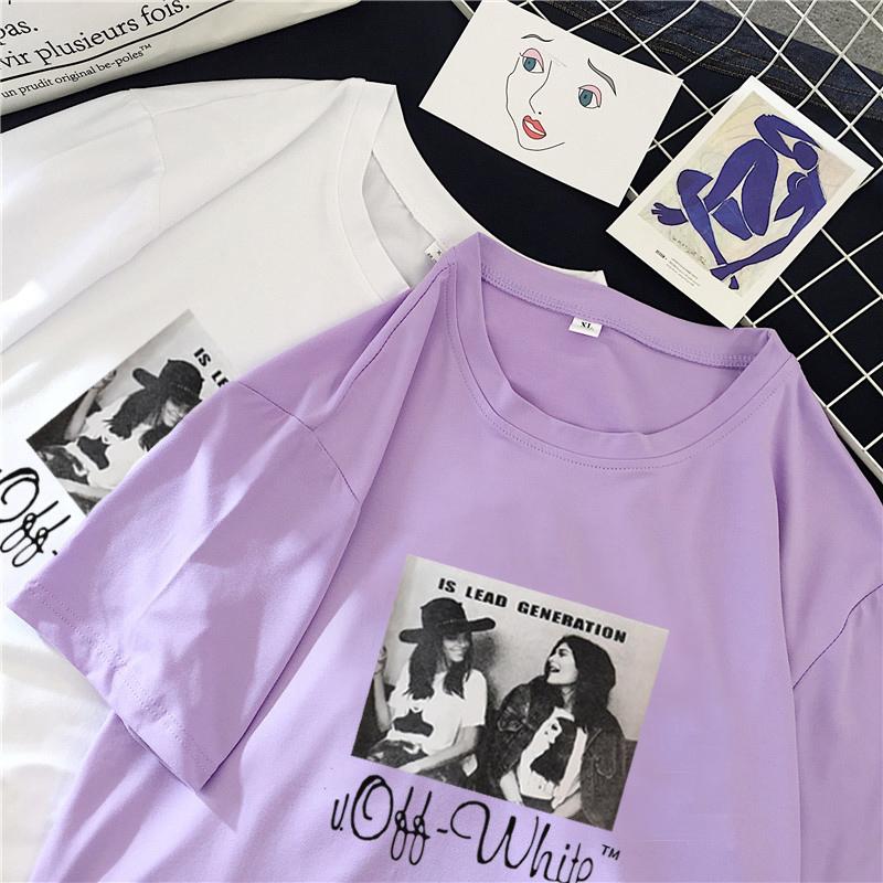 Hirsionsan Punk Short Sleeve Women T Shirt 2020 New Summer Gothic Graphic Tees Streetwear Soft Letter Printed Ladies Cool Tops