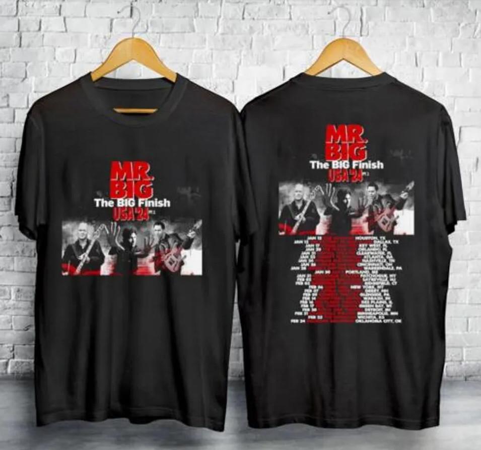 The Big Finish Tour 2024 Mr Big TShirt  Men’s Heavyweight Music Tee Unisex T-Shirt XXXL