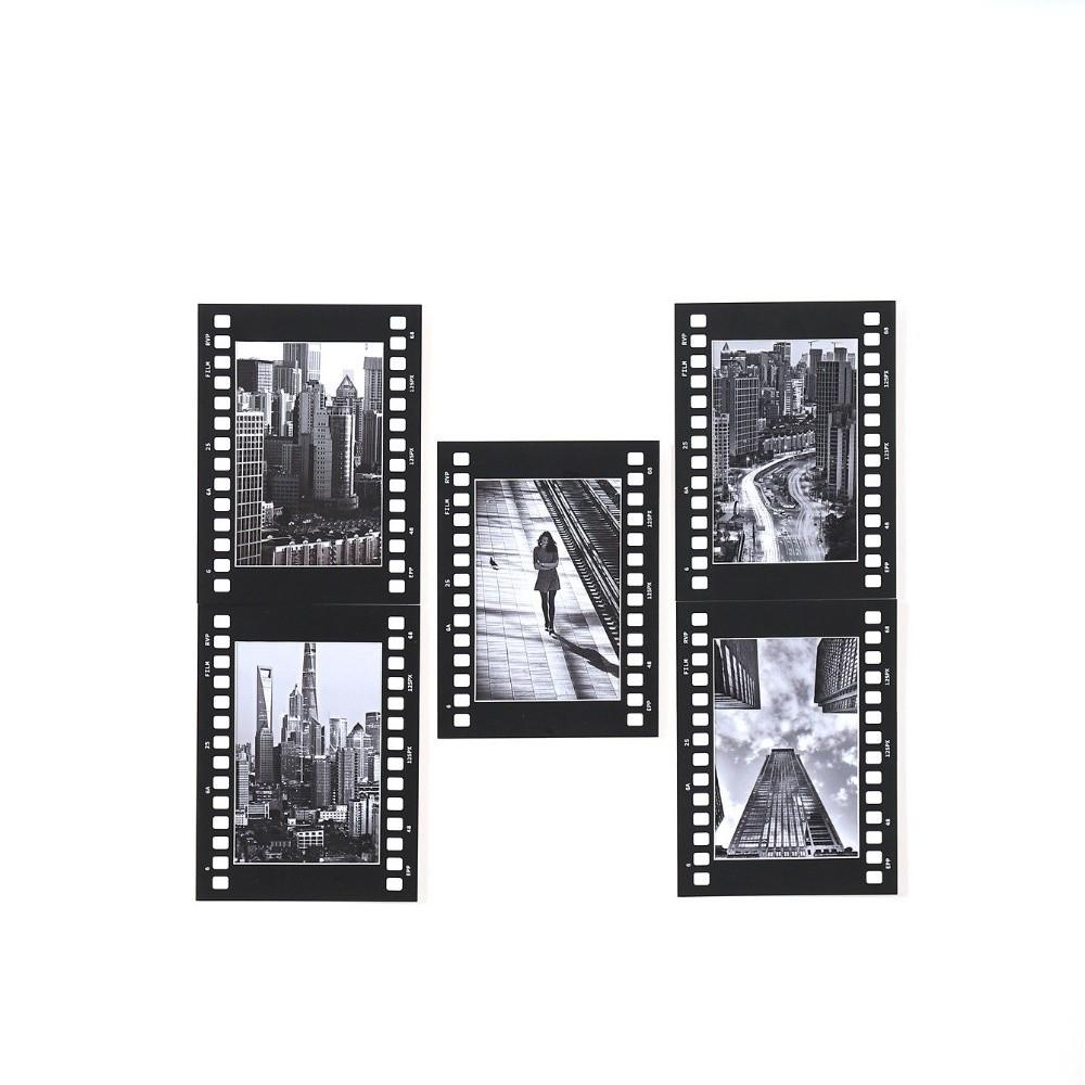 5 ks Retro filmový rámeček Čtvercový fotografický rámeček Rámeček na koláž s filmovou tématikou Dekorace na zeď