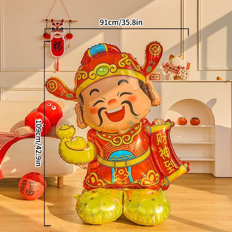 Chinese Latest Year Ballons Horse Year Ballons Decorations Party Favors Year Of The Horse God Of Wealth Yuanbao Balloons