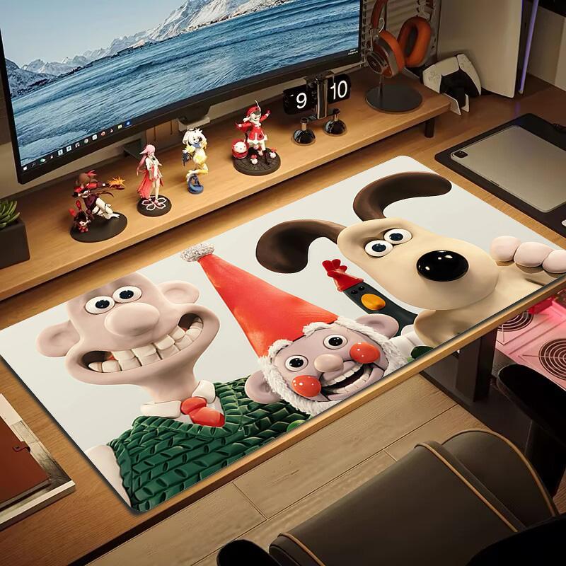Wallace and Gromit2 Print Cushion Non-slip Laptop Tablet Big Mousepad XXL Mat Mini PC Playmat With Lock edge