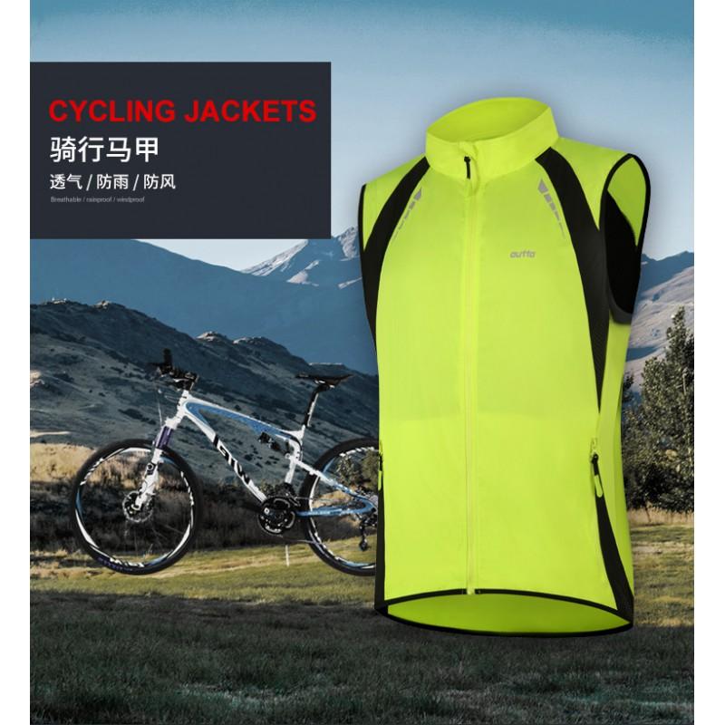 Herren Winddichte Atmungsaktive Ärmellose Radsportweste Laufjacke Outdoor Sportbekleidung