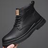 Fashion Classic Leather Men's Ankle Boots Fashion Man High Top Shoes New Outdoor Hiking Boots Comfy Male Casual Botas Motorcycle Boots