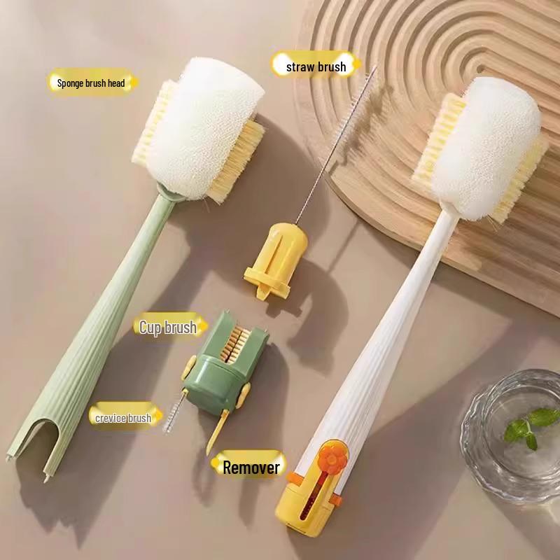 5-i-1 Hushålls Rengöringsborstset för Koppar och Flaskor med Nykomlingsrabatt och Fri Frakt