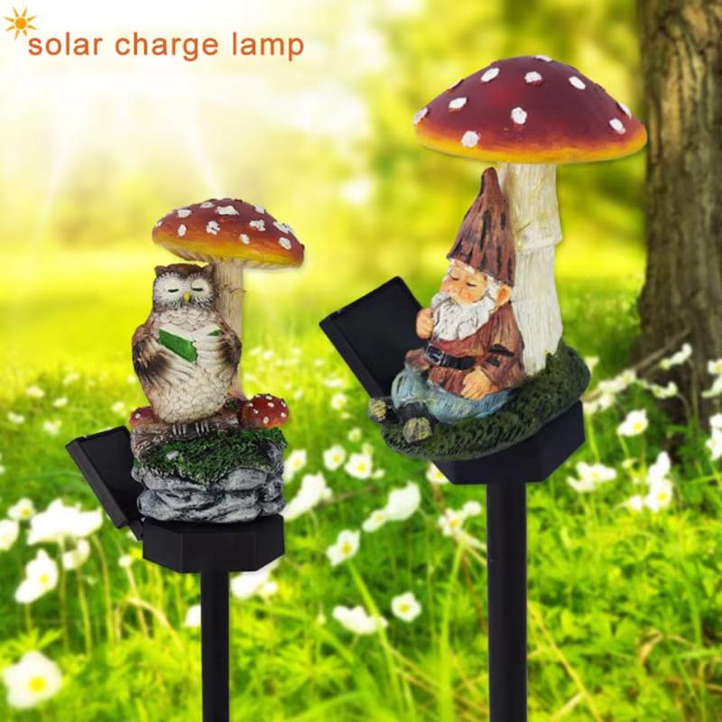 Resin Ground Stake Light with Umbrella Design for Garden Decoration