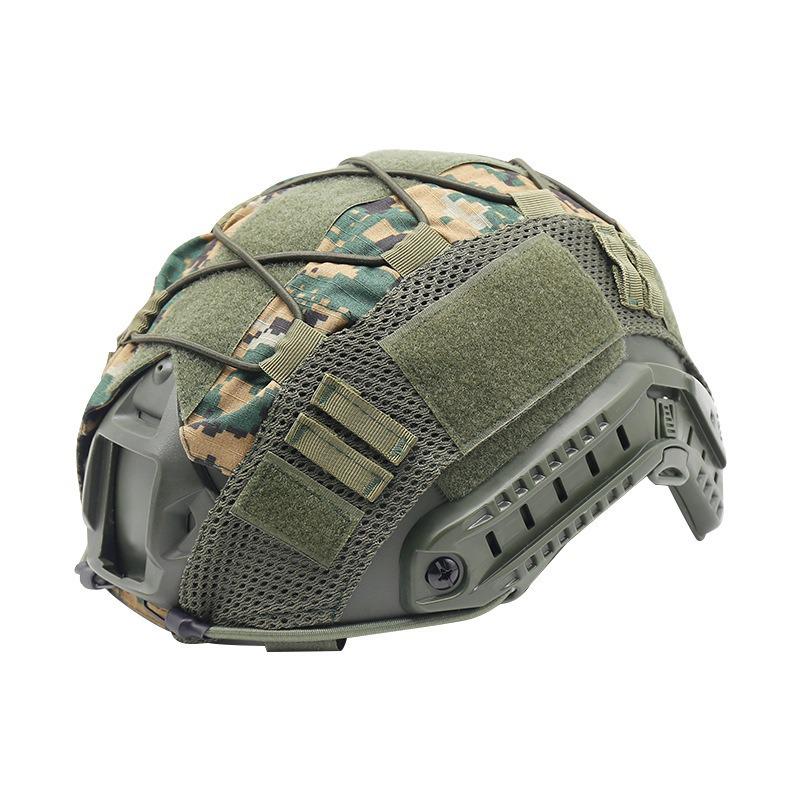 Fast Camouflage Tactical Helmet Cover with Elastic Rope for Outdoor Use