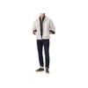 Levis Luźny Krój Jednolity Kolor Prosty Casual Kołnierzyk Polo Długi Rękaw Kurtka Robocza Męska Kurtki Szary Biały A5782-0066
