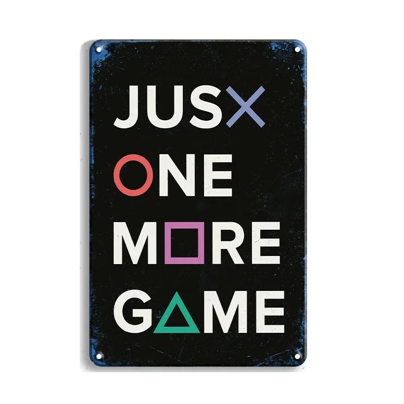 Metal Tin Poster Video Game Retro Metal Tin Sign Plaque Poster for Bar Club Wall Decor Retro Home Vintage Wall Plate Pendant