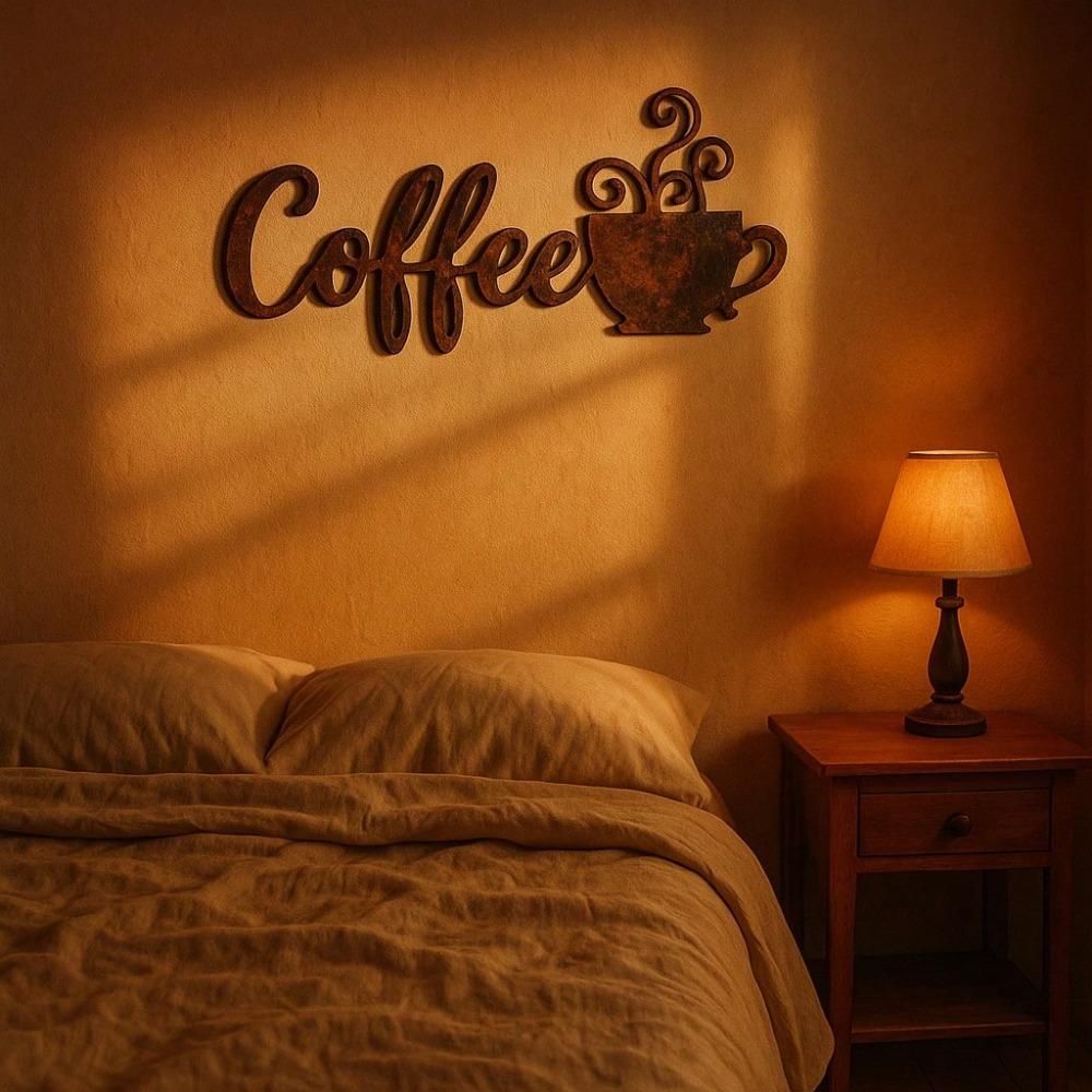 1pc Black Metal Wall Art Hanging Decor for Home Garden Living Room Kitchen Coffee Shop Holiday Gift