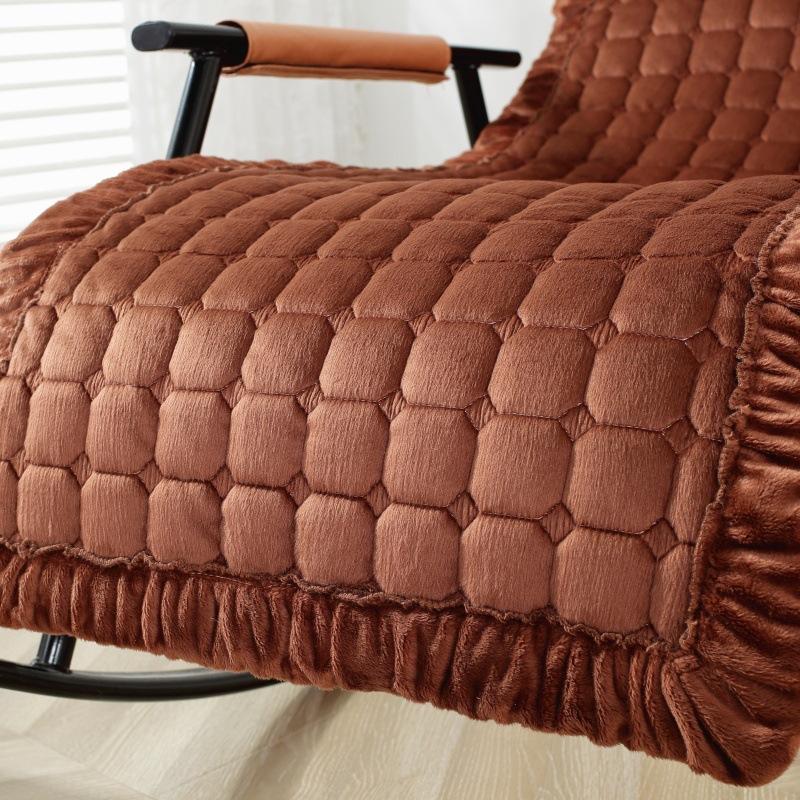 Modern Minimalist Style Office Lounge Chair Plush Cushion Backrest Integrated Thick Anti Slip Folding Bed Rocking Chair Cushion