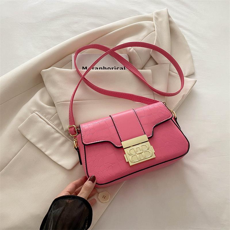 Tasche Damen Sommer neue Mode Nische Schultertasche Textur Retro Achselhöhle beliebte kleine quadratische Tasche