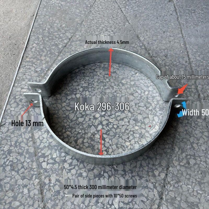 Abrazadera de Mástil y Cable de Viento Semicircular de Servicio Pesado para Postes de Cemento