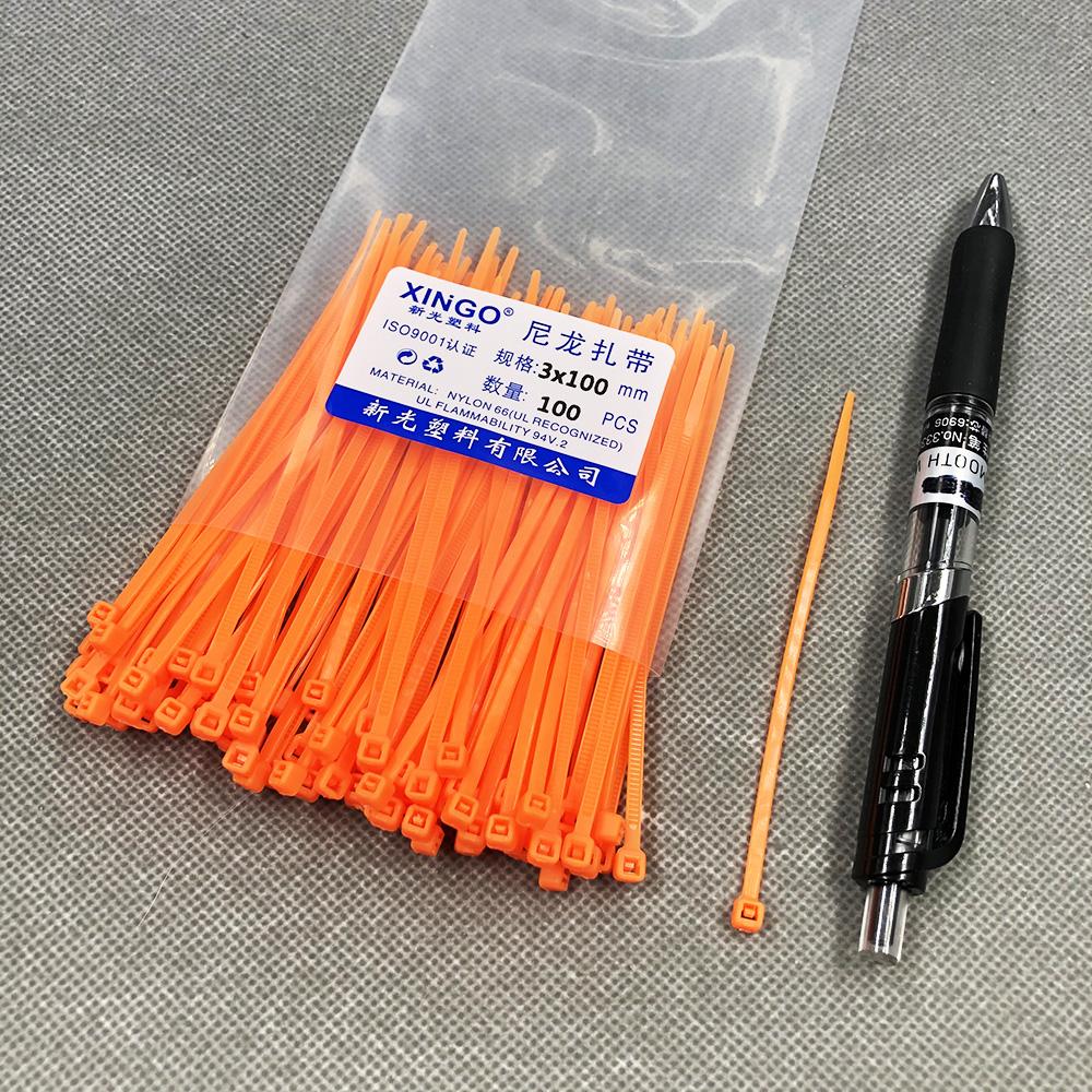 100 teile/beutel 8 Farbe 2,5mm x 100mm 2,5mm * 100mm Selbstsichernde Nylon Draht Kabelbinder kabelbinder Weiß Schwarz Organizer Befestigen Kabel