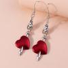 Gothic Metal Love Heart Drop Earrings for Women Steampunk Cross Dangle Earrings Party Jewelry Gifts