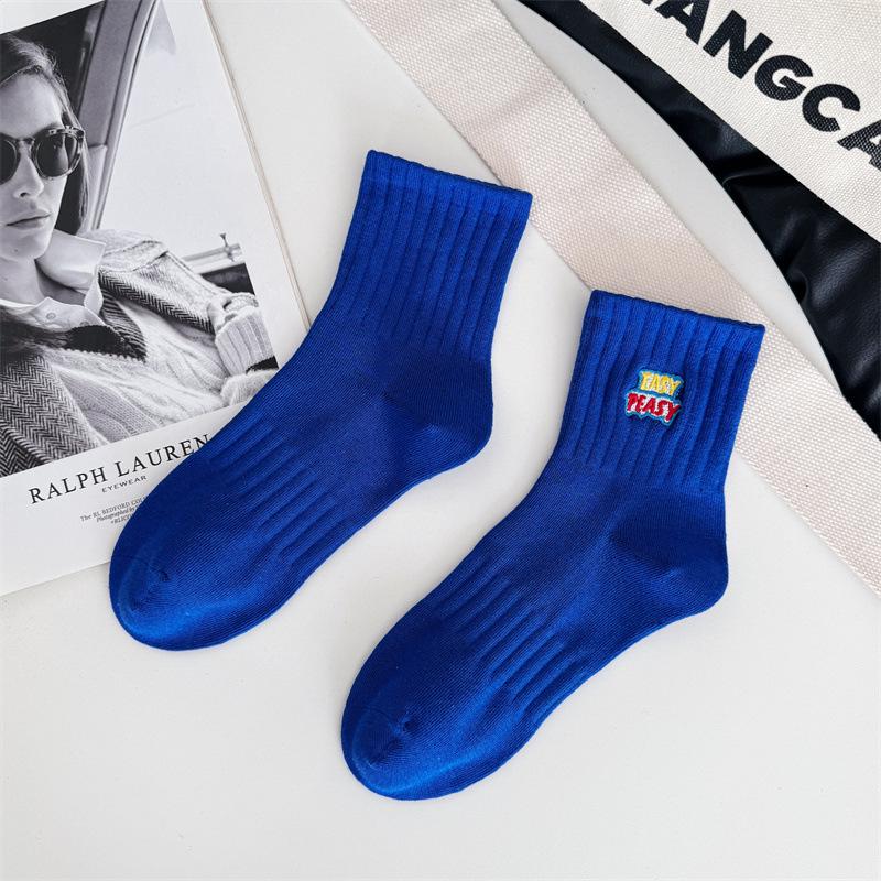 Cityboy Koreanischer Trend Buchstabe Skateboard Socken - Unisex, Atmungsaktiv, Mittelhoch
