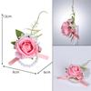 Wedding Boutonniere Wristlet Pearls With Artificial Floral Design For Bridesmaids Grooms Formal Outfit