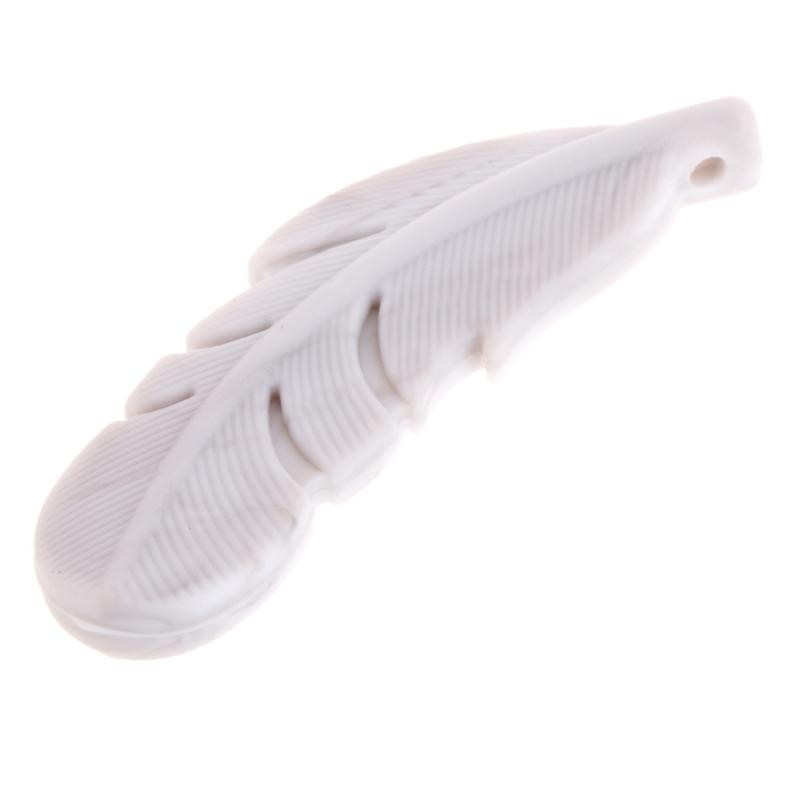 Nursing Feather Pendant Baby Teether Silicone Soother Chew Toy Teething Necklace
