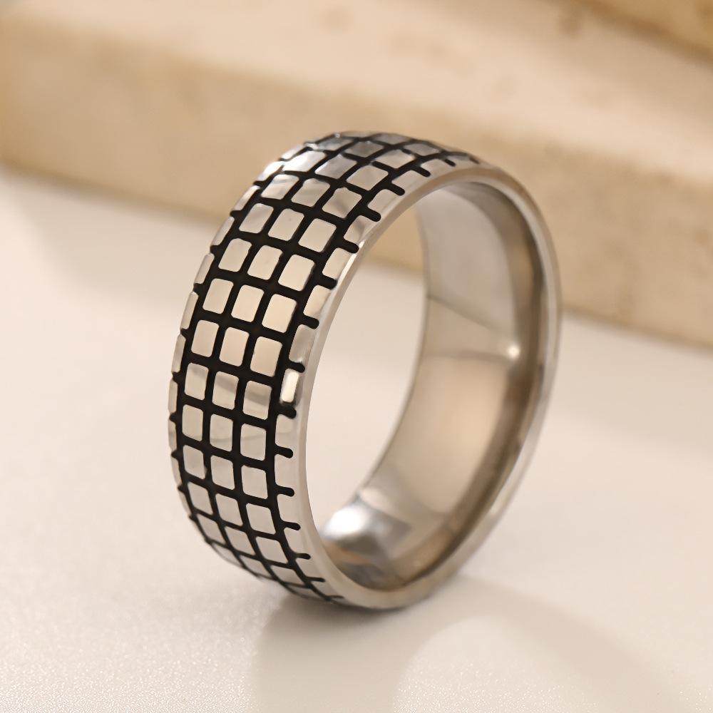 Stainless Steel Black Rings Simple Stainless Steel Ring for Men Women High Quality Anti Stress Jewelry