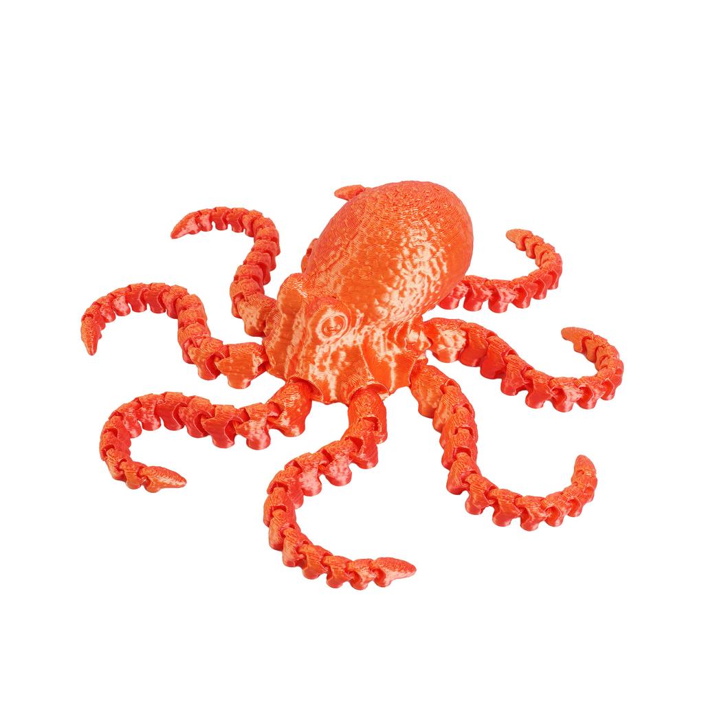 3D Printed Octopus Sea Animal Fidget Toys with Tentacles Stuff Things Flexible Reptiles Action Figures Cool Skeleton 15cm