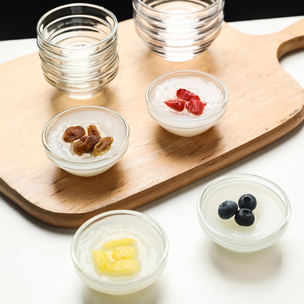 Bozai Cake Bowl Glass BPA Free Lead-Free Clear Pudding Bowls For Home Use