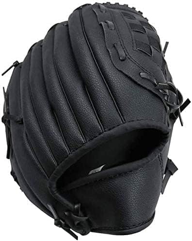 

MEOTDEOY Baseball Glove Softball Catch Ball Practice Right Hand Wear Parent-Child Interaction Shock Absorption Pad 10.5 11.5 12.5 Inches Black Left