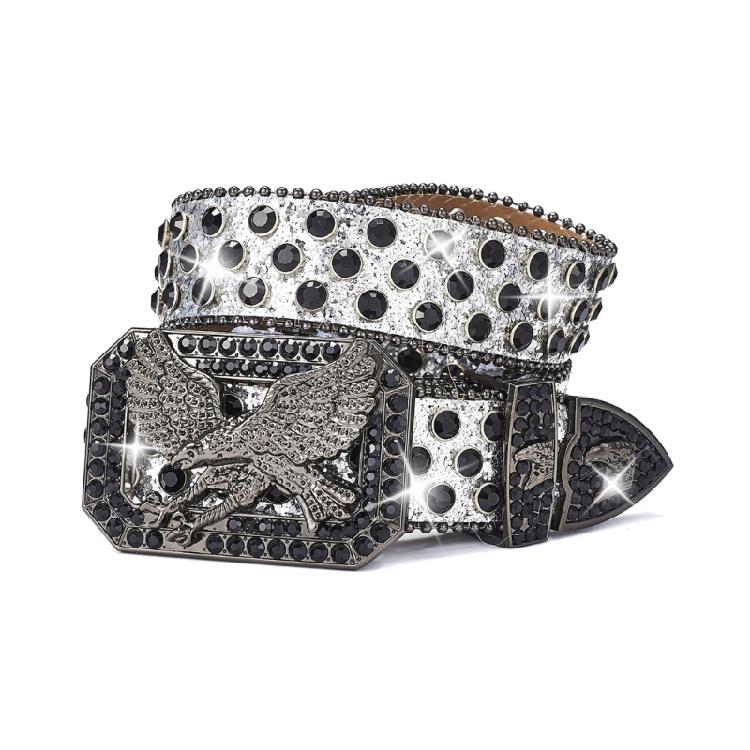 Grunge Studded Waist Chain Stunning Rhinestones Waist Ceinture Unisex Belt