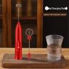 Stylish Electric Handheld Milk Frother & Mixer for Coffee and Eggs