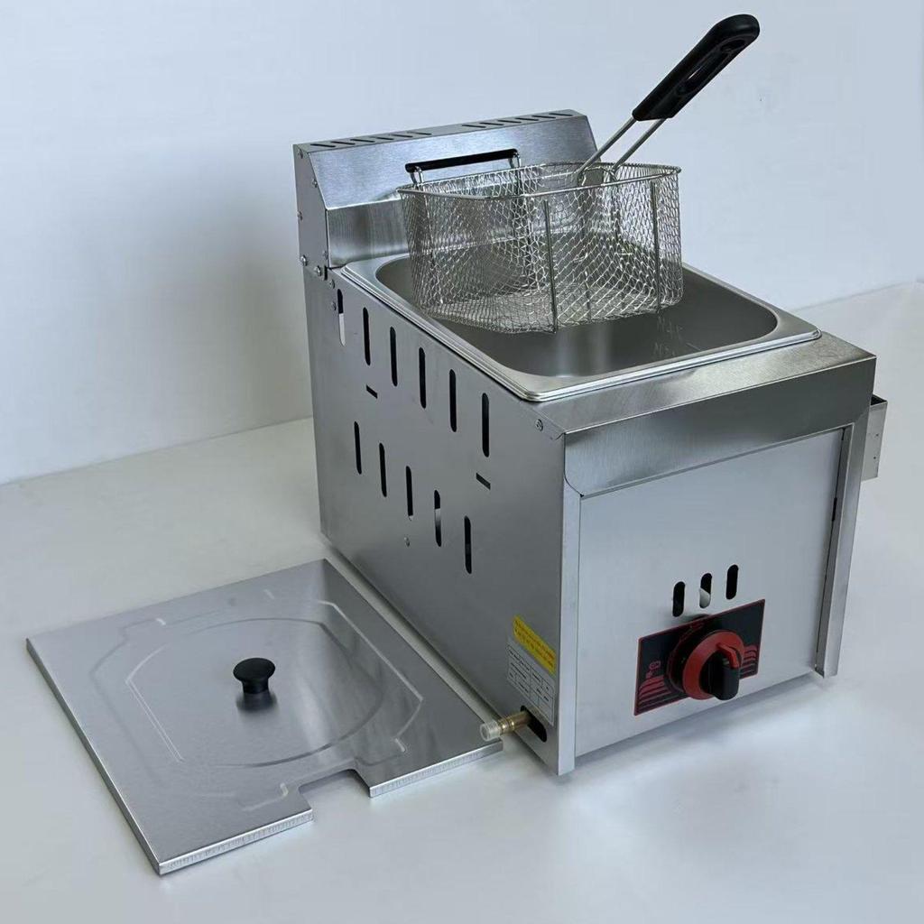 Commercial Deep Fryer Oil Portable Sturdy with Removable Basket 6L for Fried Chicken French
