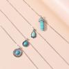 4Pcs/Set Bohemia Turquoise Stone Sun Pendant Necklace for Women Girls Party Festival Jewelry Gifts