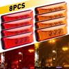 4XRed 4XAmber LED Side Lights Marker Clearance Light Truck RV Trailer Waterproof