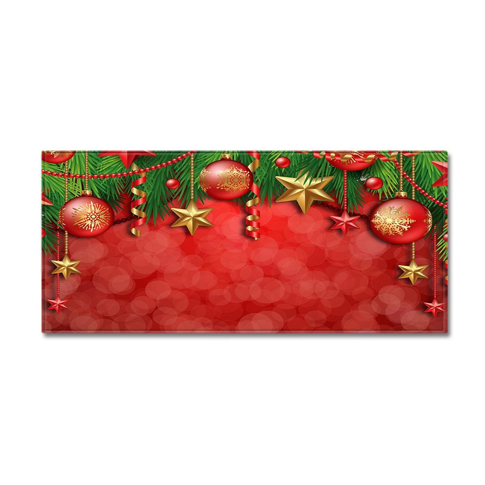 Merry Christmas Kitchen Mat Soft Thickened Kitchen Floor Mat Waterproof Non-slip Oil-proof Floor Mat Runner Rug
