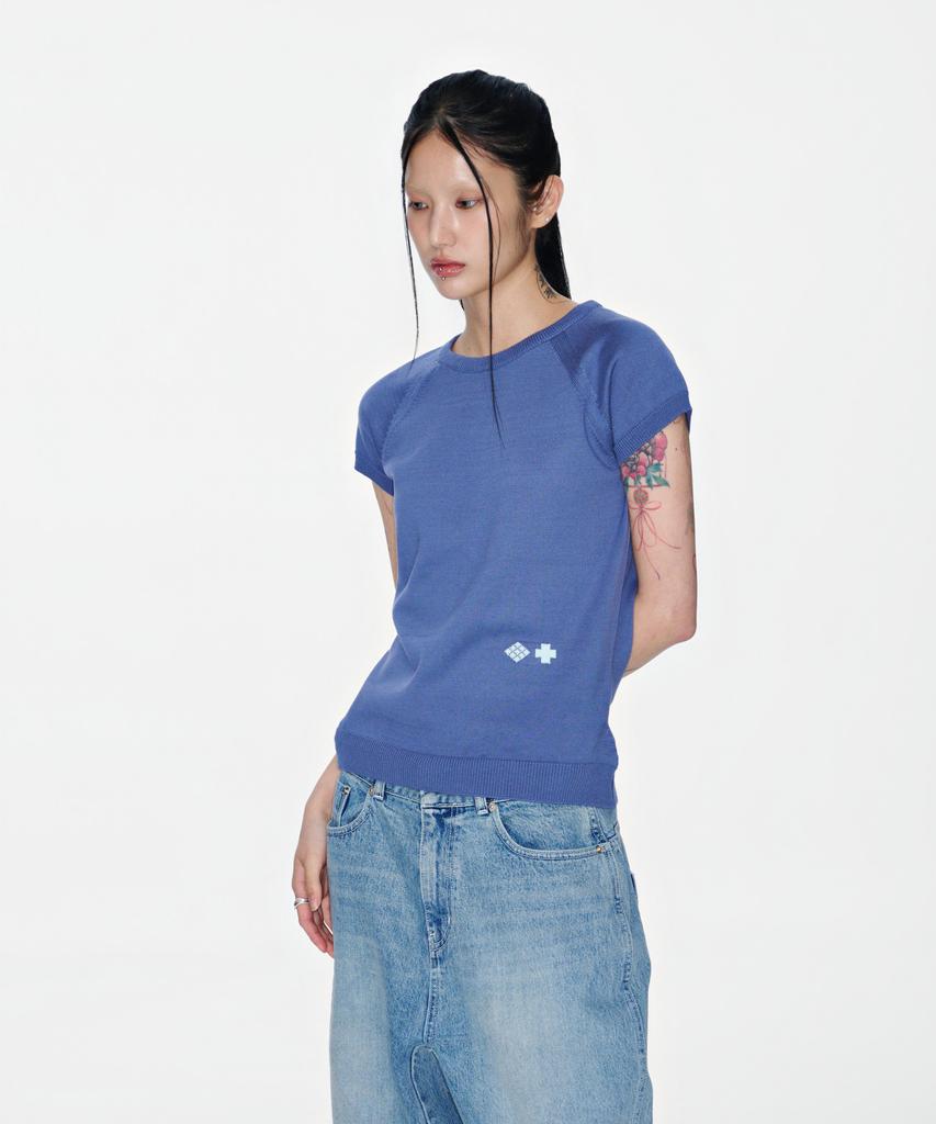 Soheul Cr Back Knit T (Blue)