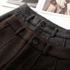 Unisex High-Waisted Gray Wool Sweatpants for Kids, Winter 2025: Thick Wide-Leg Petite Fit