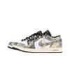 Jordan Air Jordan 1 Jiang Immersed Moon Abriebfest Low-Top Vintage Basketballschuhe Unisex Schwarz Gold 553558-081(Team1390- )
