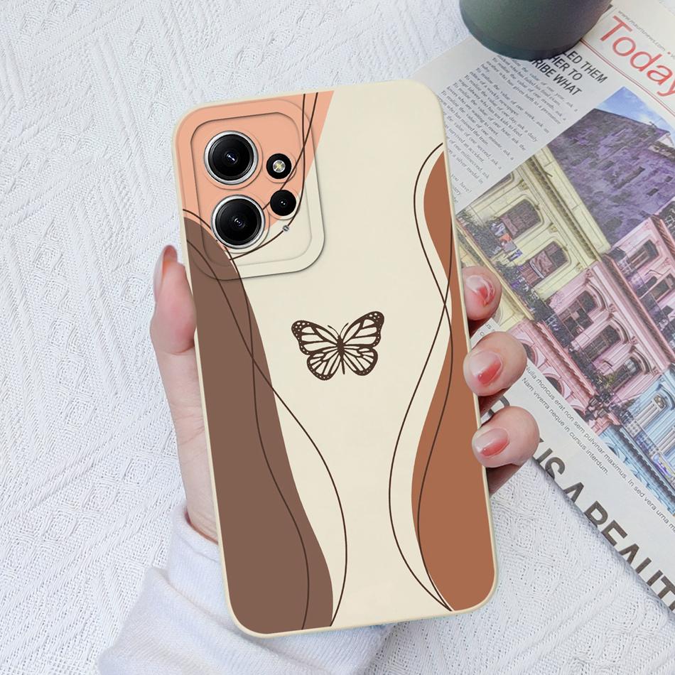 Case For Xiaomi Redmi Note 12 12S 4G 5G Patterned Full Protection Soft Liquid Silicone Cartoon Cover For Redmi Note 12 S Funda