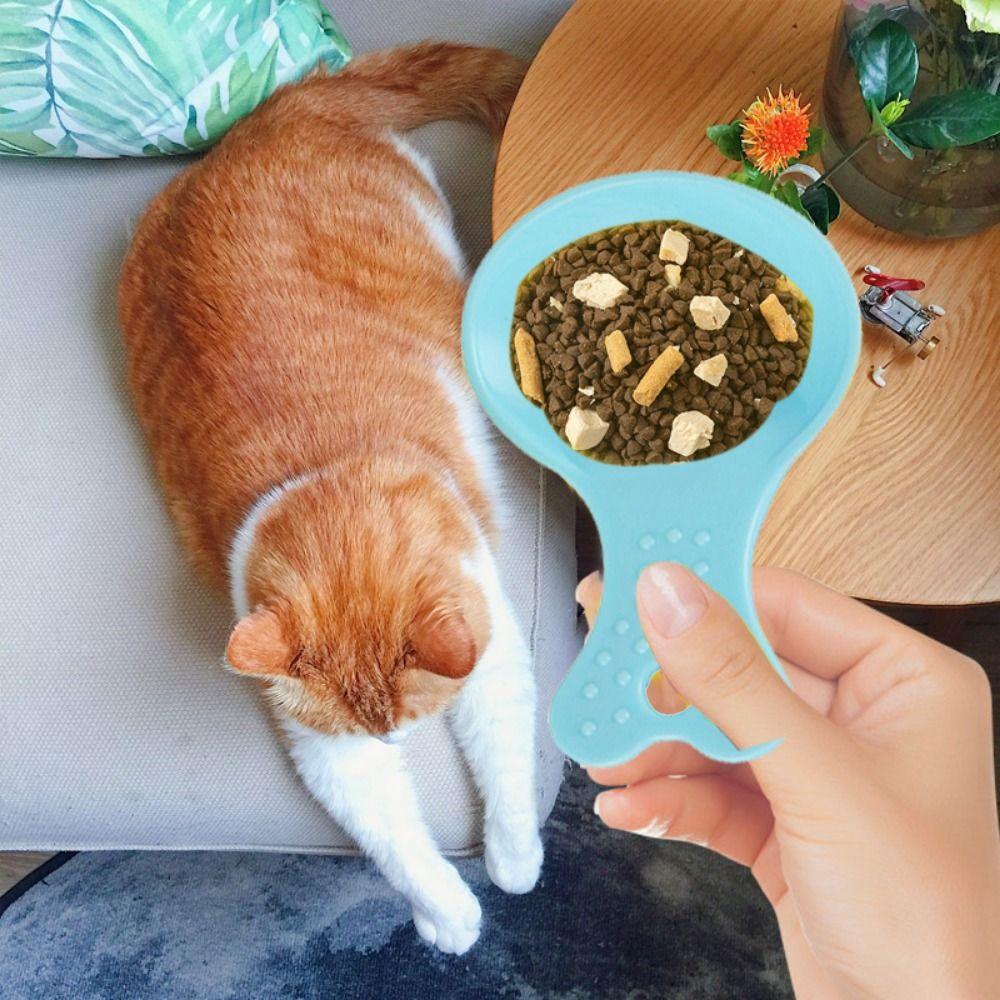 

Ложка для корма для котят разных цветов, пластиковая лопатка для корма для кошек, мерная ложка для кормления собак и кошек