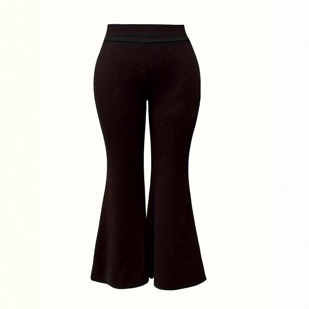 Damenmode Strickoberteil & Schlaghose Zweiteiliges Set für den Herbst