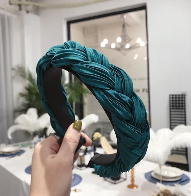 New Fashion Women Hairband Cross Knot Braid Headband Adult Autumn Winter Headwear Wide Side Turban Hair Accessories