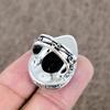 Black Spinel Genstone Handmade 925 Sterling Silver Jewelry Ring Size 8 KKG-486