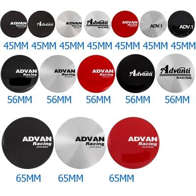 4 peças/lote 45mm 56mm 65mm Racing Car Wheel Center Hub Cap Emblema Adesivo Alumínio Wheel Center Cover Emblema Decalques