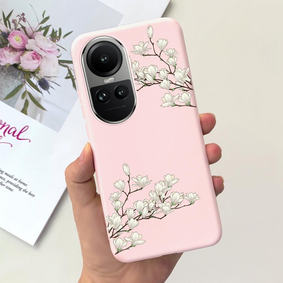For Oppo Reno10 Case Luxury Colourful Painted Cover Soft Silicone Phone Case For Oppo Reno 10 Reno10 Pro 5G Back Cover Bumper