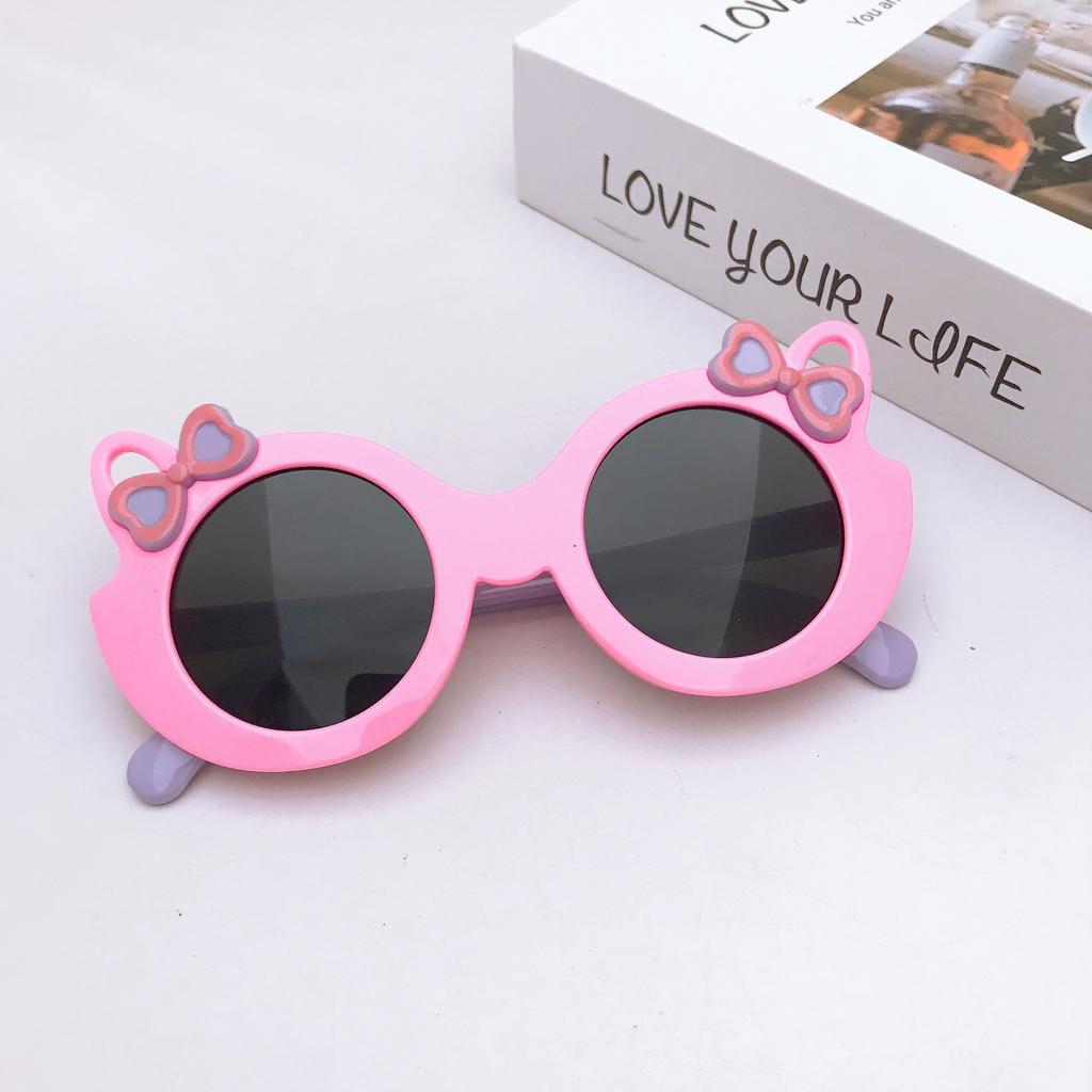 Children'S Sunglasses Baby Silicone Sunglasses Childlike Fun Cute Kitten Sunshade Glasses Uv Protection