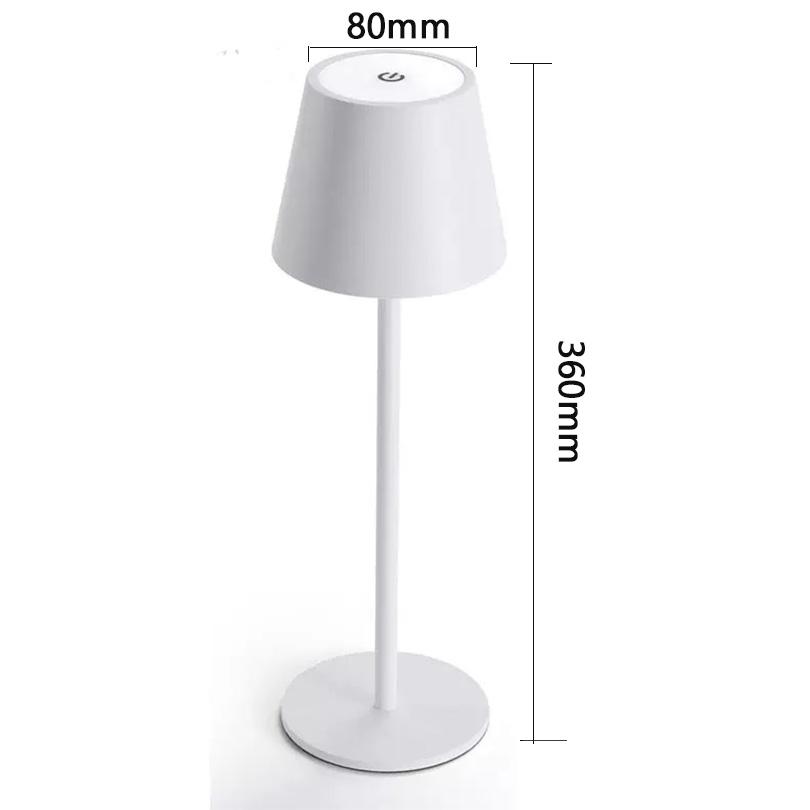 Metal USB Wireless Table Lamp Rechargeable LED Light Touch Sensor 3 Colors Light Desk Lamp for Bar Room Study Office Desk Light