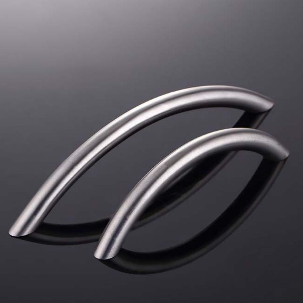 Electroplating Art Arc Shape Solid Doorknob Bedroom Furniture Drawer Handles Cabinet Door Handle