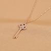2023 Korean Zircon Key Necklace for Girls - Fashionable Clavicle Chain Jewelry