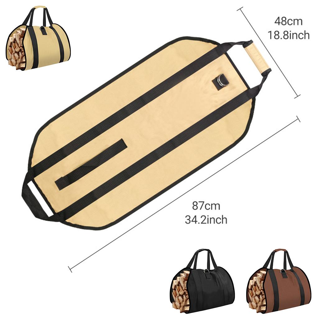 OxfordCloth Multifunctional Firewood Storage Bag For Keeping Clothes Clean Firewood Carrying Bag